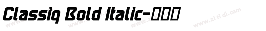 Classiq Bold Italic字体转换